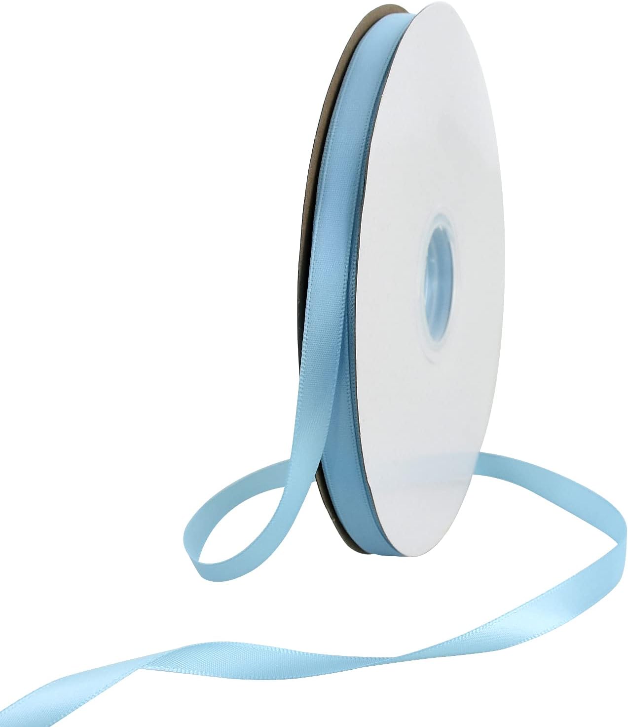 TONIFUL 3/8 Inch x 100yds Sky Blue Satin Ribbon Thin Solid Fabric Ribbons Roll for Gift Wrapping Invitation Floral Hair Balloons Craft Sewing Party Wedding Popsicles Decoration Valentine's Day Bouquet