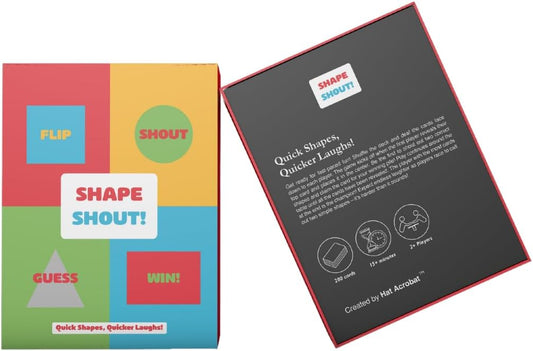 Hat Acrobat Shape Shout! - The Tricky Game for Adults and Teens - Hilarious Games Family Will Approve - Card Games for Adults and Teens - Shape and Color Match Game