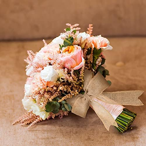 20 Yard 2.5 Inches Burlap Ribbon Wide Jute Ribbon Natural Burlap Fabric Roll Wired Edge for Wreaths, Christmas Tree Decoration, Big Bow Crafts, Gift Wrapping, Wedding