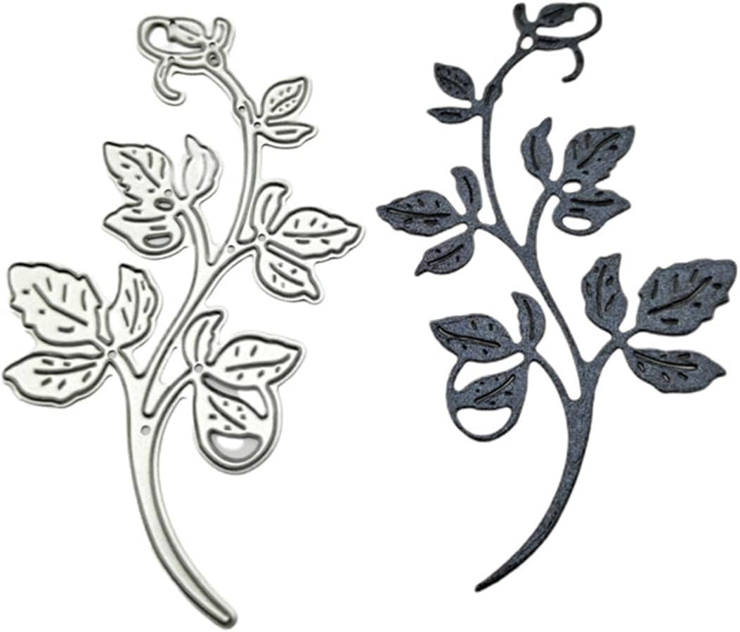 Cutting Dies Metal Stencils Scrapbooking Tools Flowers Lace Frame DIY Embossing Template for Paper Card Making Album Arts Crafts Supplies (A Flower Vine-8.8x5cm)