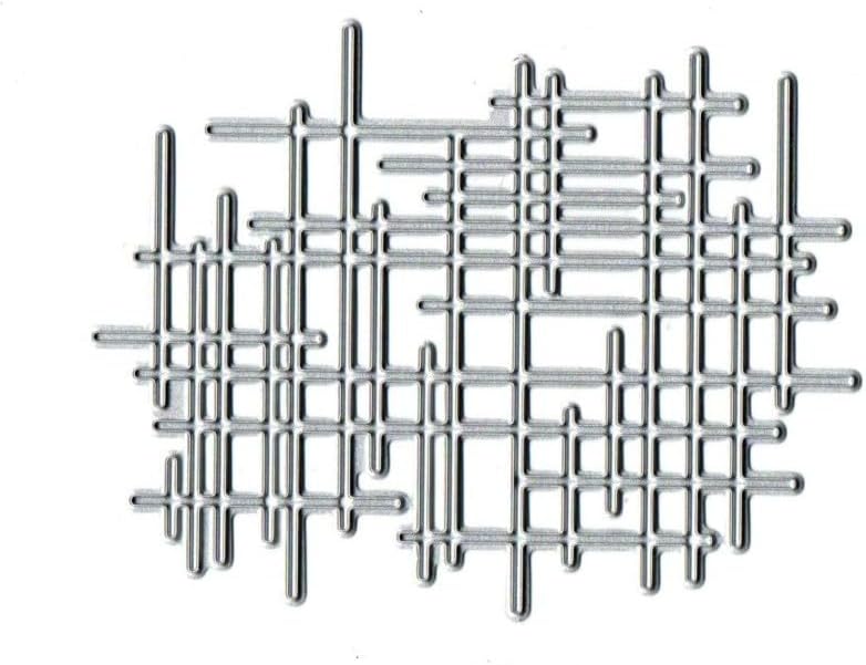 1Pc Silver Irregular Lines Metal Cutting Dies for Card Making, Paper Embossing Die-Cuts Sets, DIY Scrapbooking Photo Album Arts Crafts Templates, Stencils for Holiday Christmas Decoration，Scrapbooking