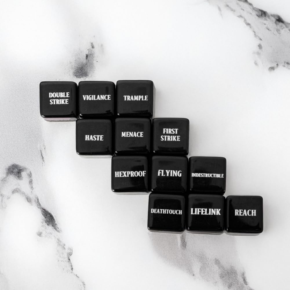 48 PCS MTG Counter Token Dice Abilities Keyword Counters Bulk Creature Stats Buff Magic The Gathering Tokens Dice Set with Bag TCG Card Games Accessories (MTG)