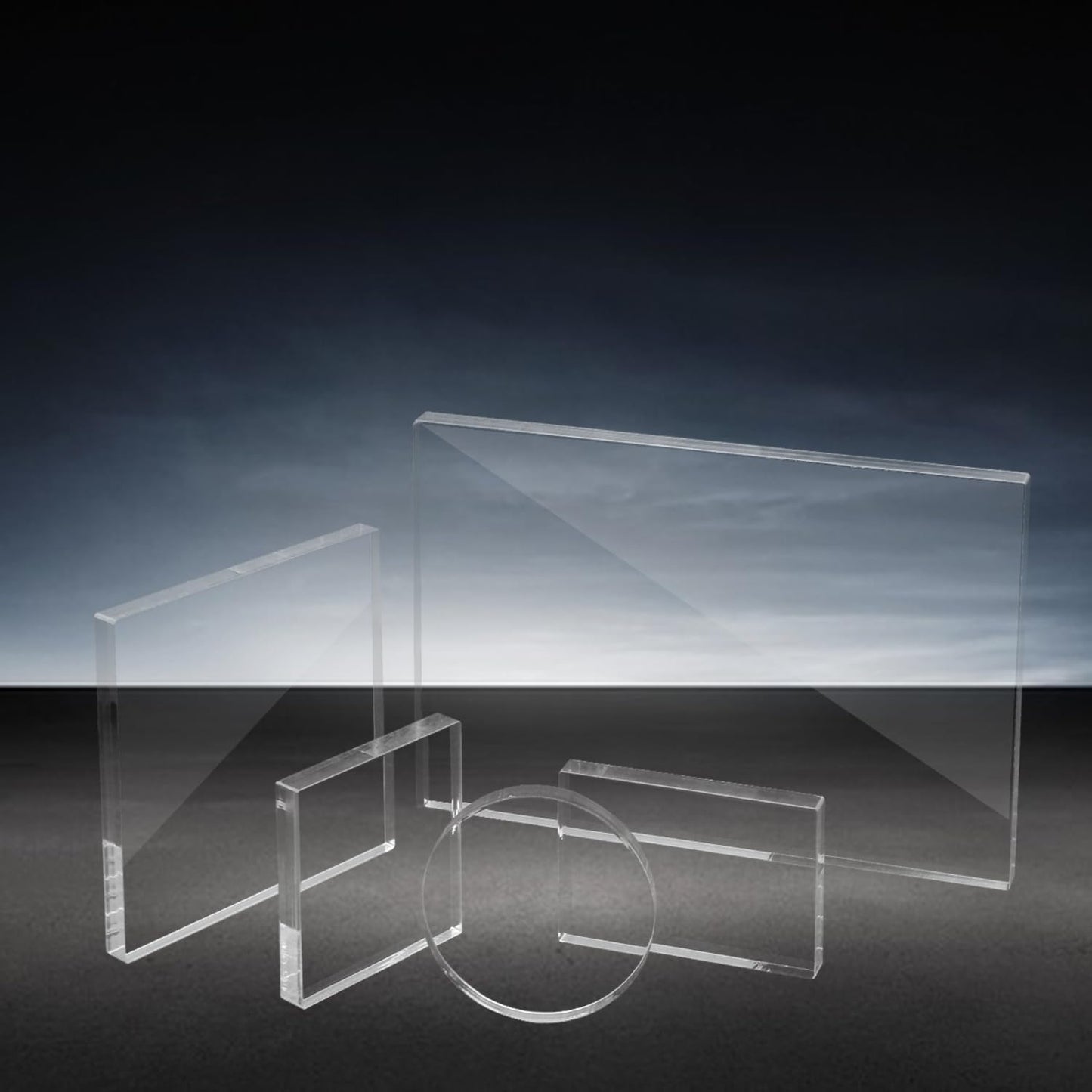 5 Pieces Clear Stamp Blocks Set, Clear Acrylic Stamping Blocks Tool Acrylic Blocks with Grid Lines for Wedding Photography Props Crafts Making