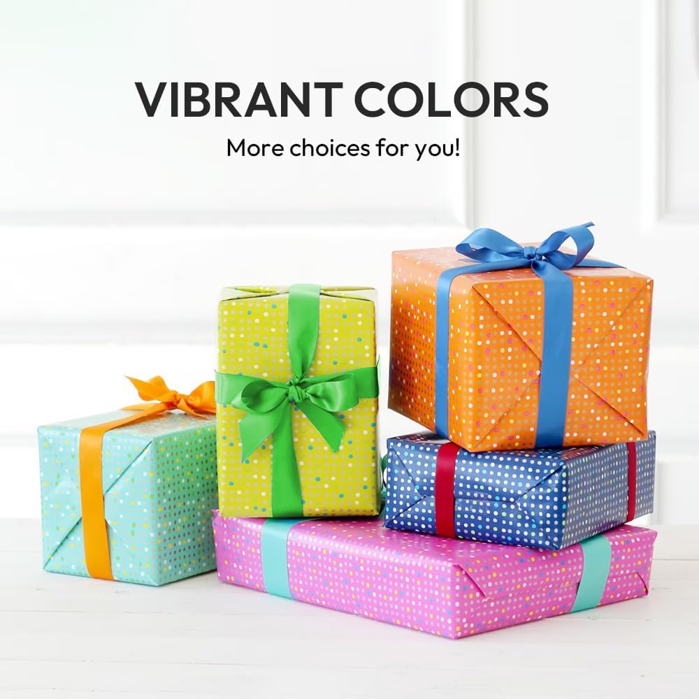 1" Width x 50 Yards Satin Fabric Ribbon, Red Ribbon Perfect for DIY Bows, Swags, Gift Wrapping, Craft, Flower Bouquet, Christmas and Party Decoration