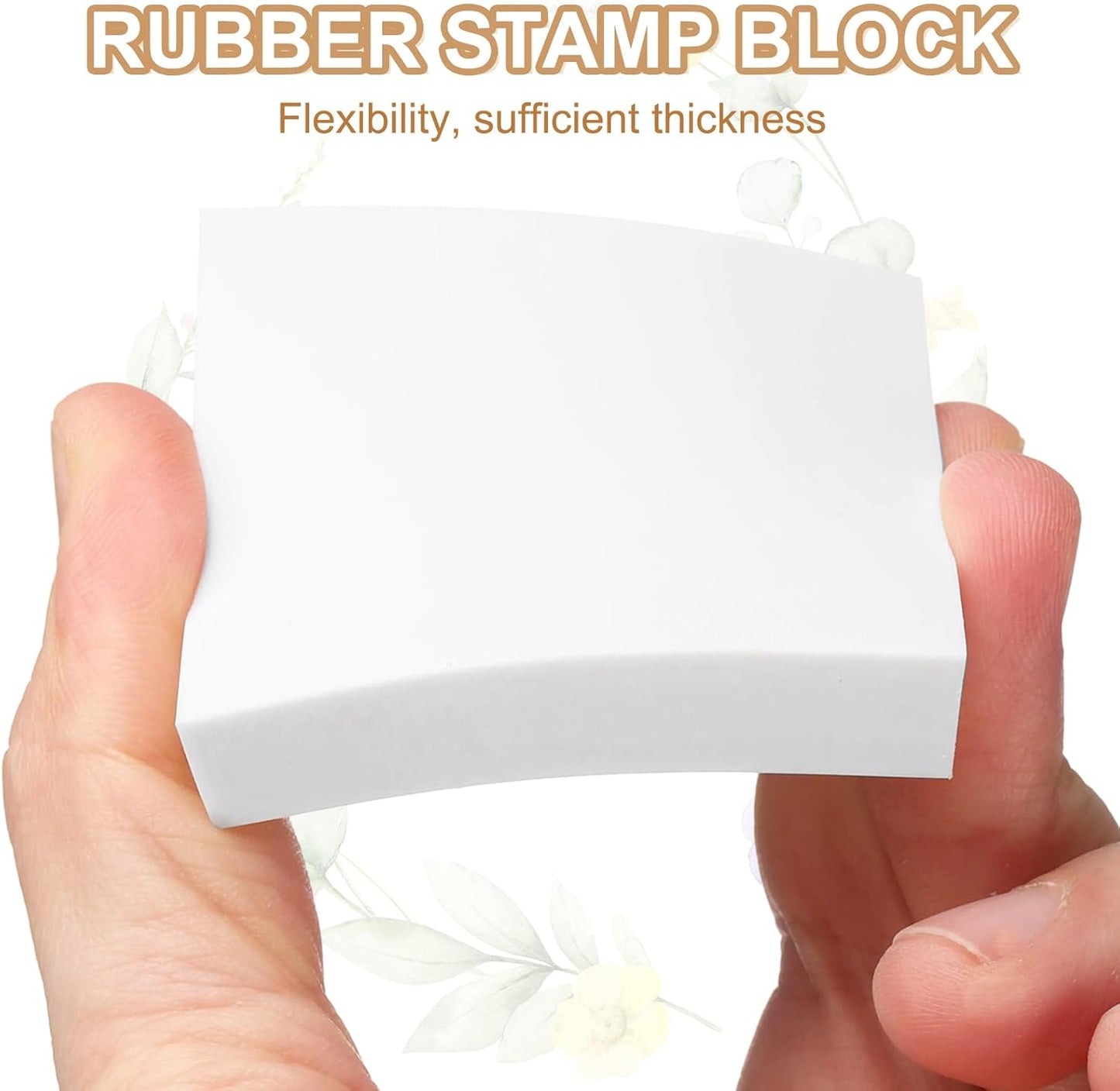 PATIKIL 4Pcs 2X2" Rubber Carving Blocks, Soft Linoleum Art Carving Block Square Crafts Stamp Making for Printmaking Stamps Carving Supplies, White