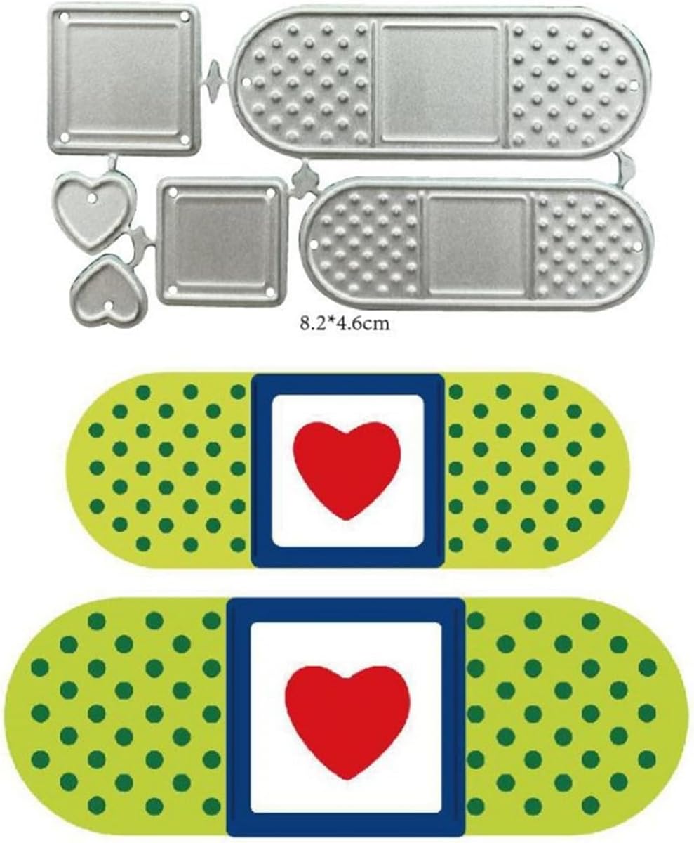 Cutting Dies Metal Stencils Scrapbooking Tools Flowers Lace Frame DIY Embossing Template for Paper Card Making Album Arts Crafts Supplies (Band Aid-8.2x4.6cm)