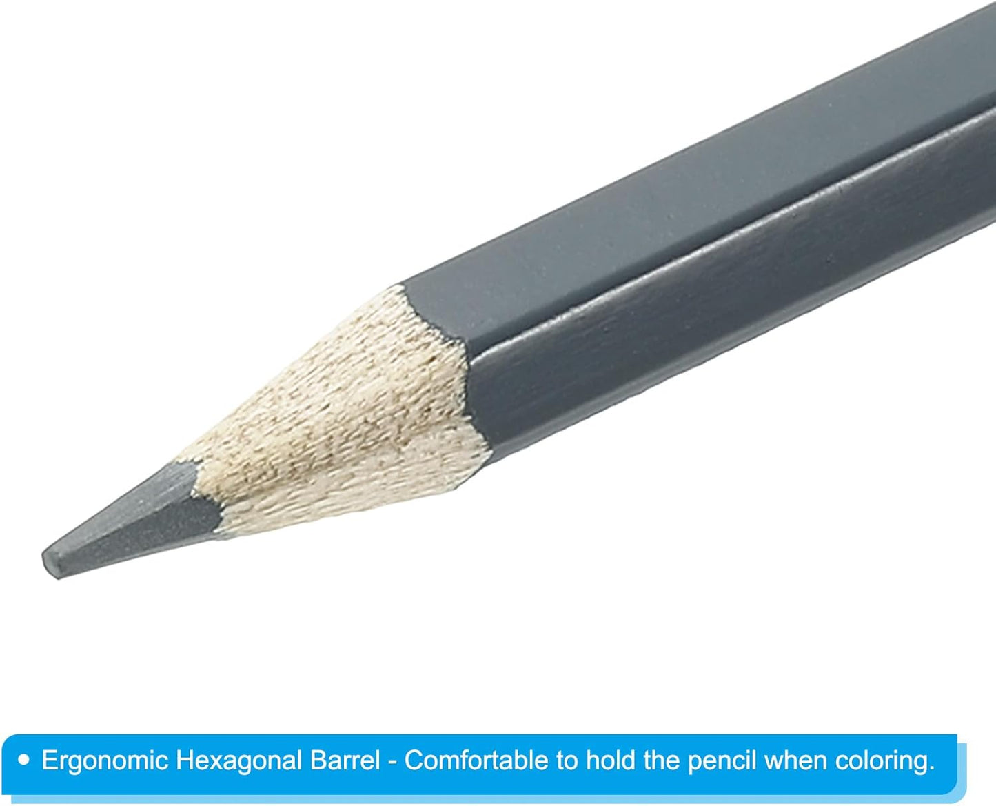 PATIKIL Watercolor Pencil, 6Pcs Water Soluble Pencils for Blending, Coloring, Sketch Drawing, Painting, Grey