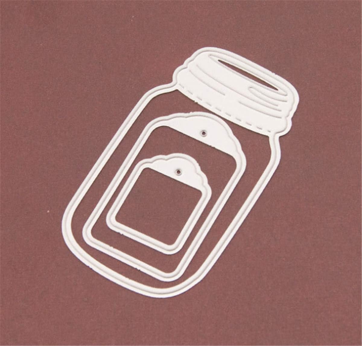 Metal Cutting Dies DIY Embossing Stencil Template Scrapbooking Card Making Mold Photo Album Arts Crafts Tools (Wishing bottle-8x5cm)