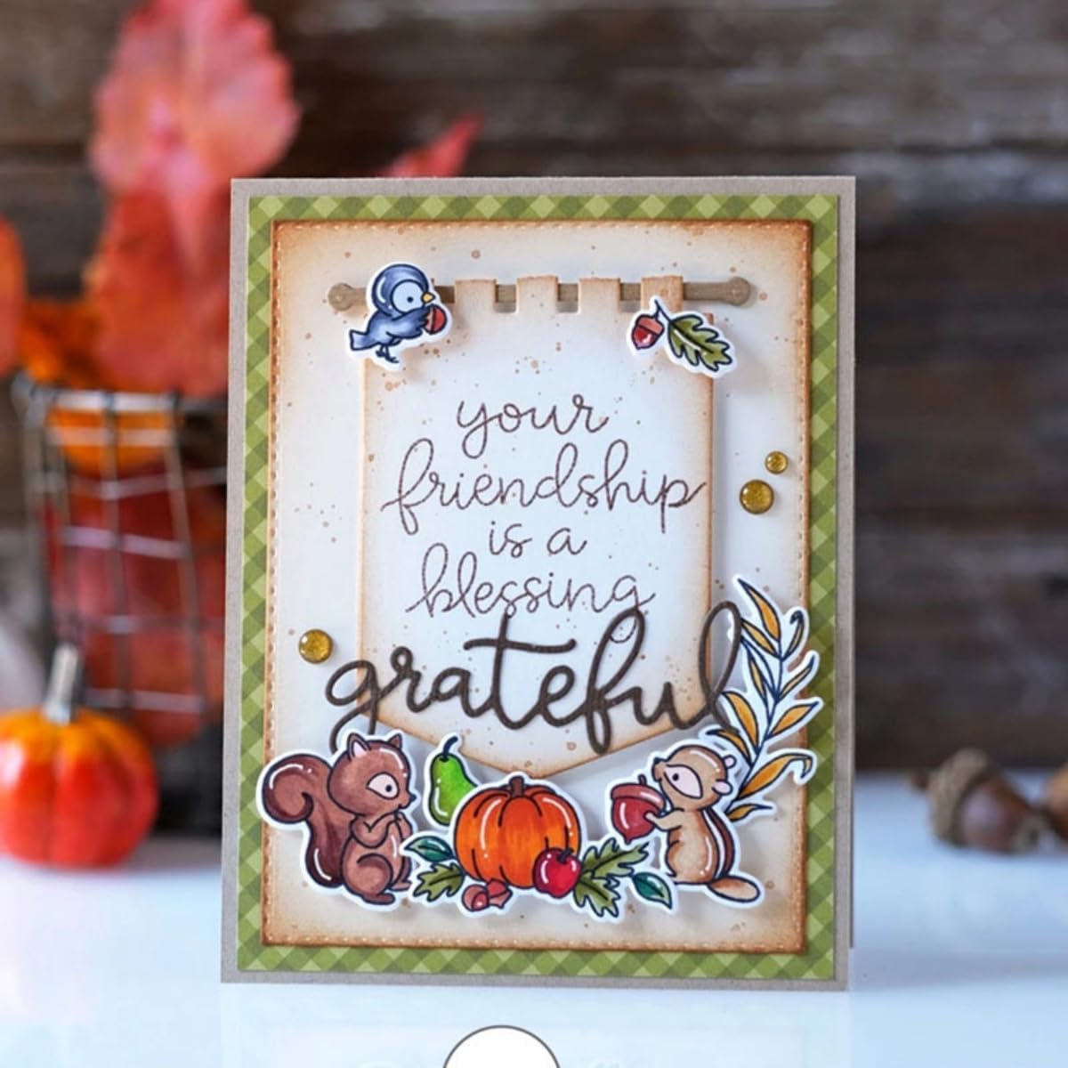 Metal Cutting Dies DIY Merry Christams Embossing Stencil Template Scrapbooking Card Making Mold Photo Album Arts Crafts Tools (Thankful Grateful for you-10.5x5.4cm)