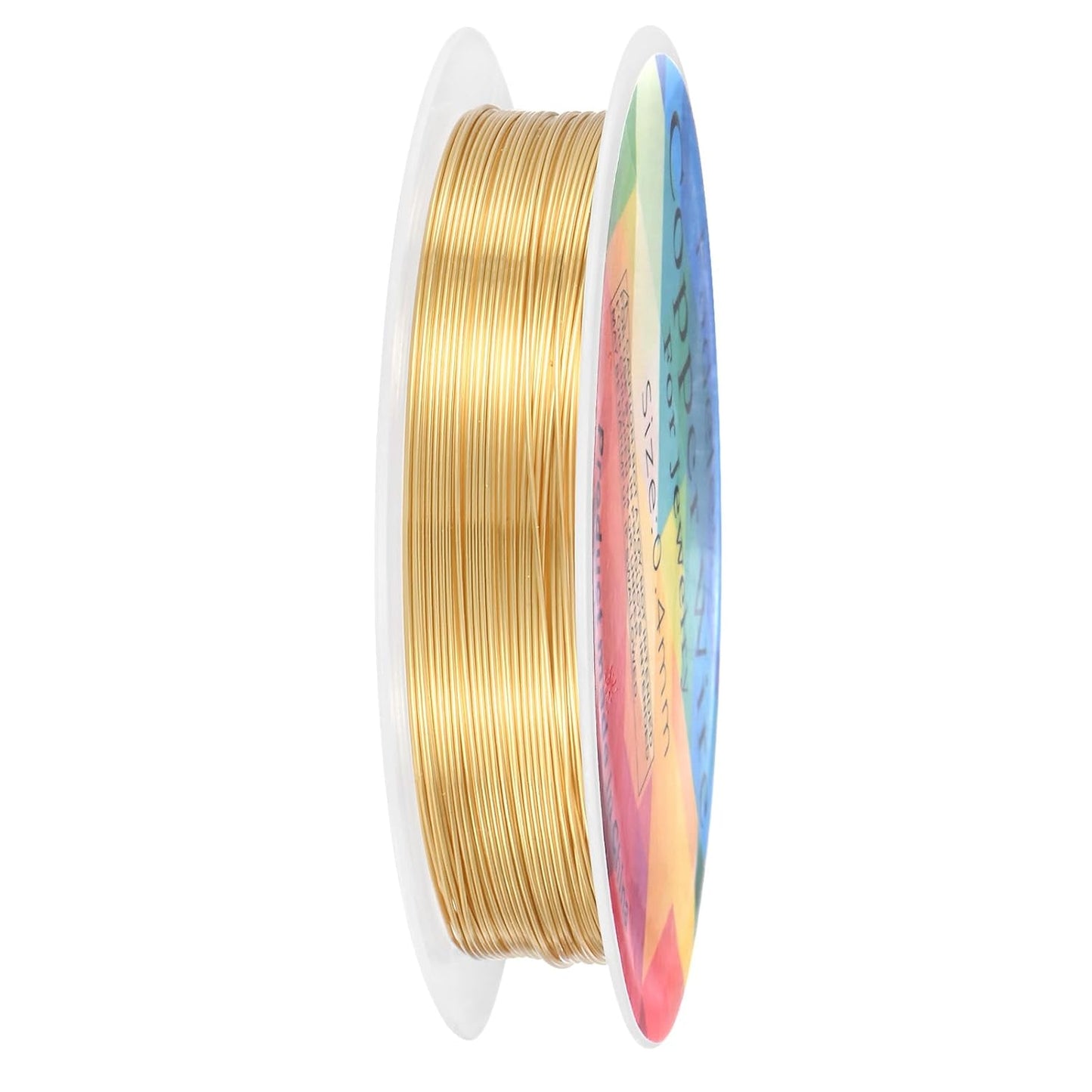 0.4 mm/26 Gauge Copper Wire for Jewelry Making, 30.2FT Copper Beading Craft Wire for Jewelry/Weaving/DIY Crafting/Planting, Color-Retaining [9.2M, KC-Gold]