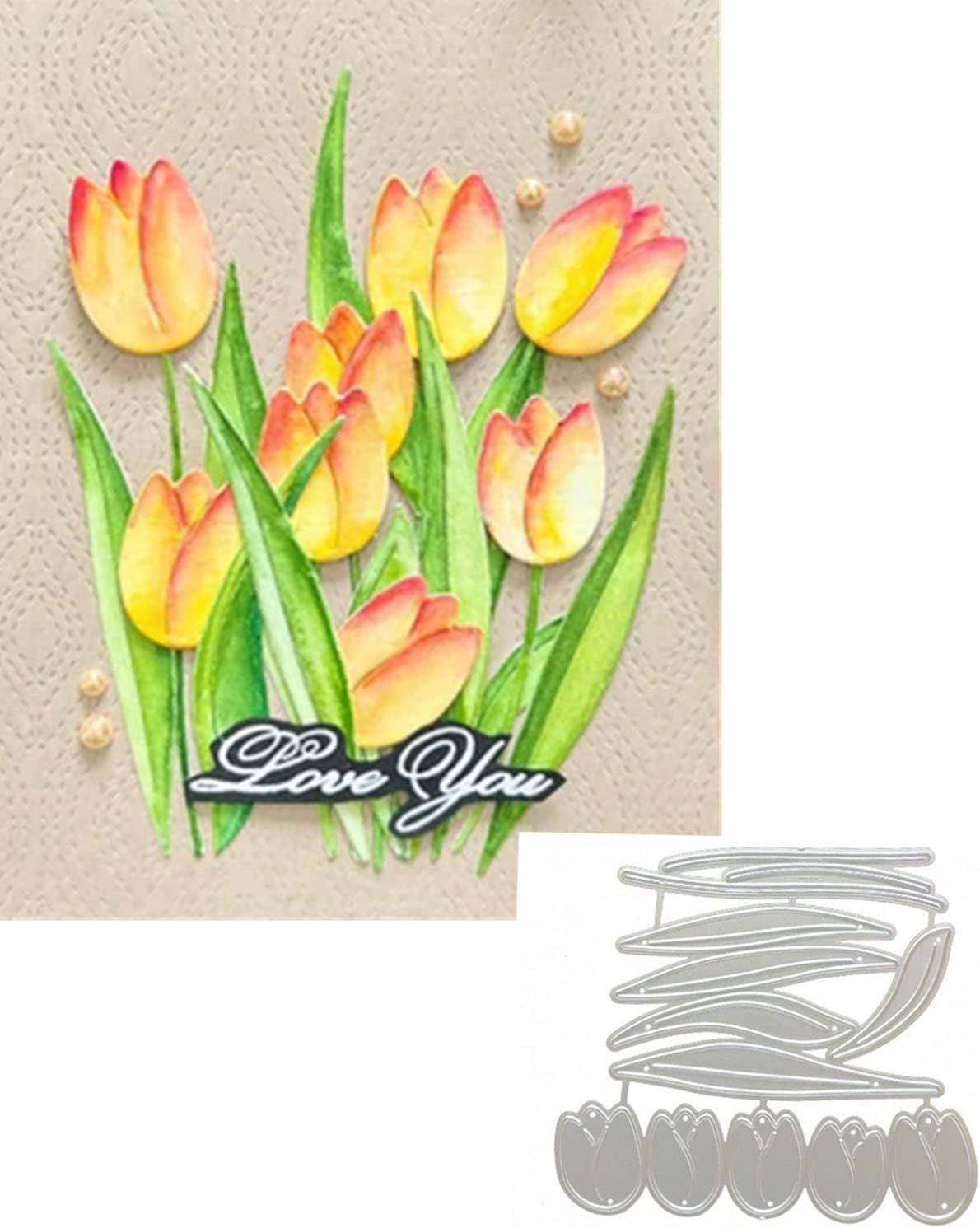 Cutting Dies Metal Stencils Scrapbooking Tools Flowers Lace Frame DIY Embossing Template for Paper Card Making Album Arts Crafts Supplies (Flower C-7.8x8.5cm)