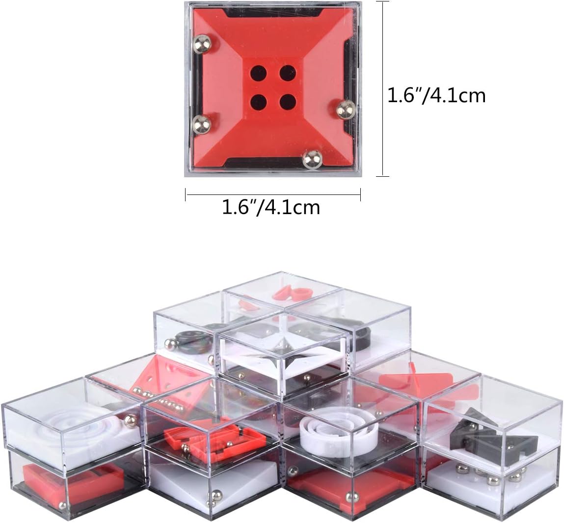 Puzzle Toy Box Game Kids Teenager Balance IQ Party Favor Games Cube Puzzle Stocking Stuffers for Party Favors Supplies -24 Puzzles