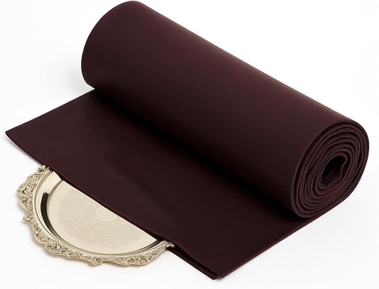 Jecery 1.1 Yard Anti Tarnish Silver Cloth by the Yard, Luxury Jewelry Silver Polishing Storage Protect Cloths for Silverware Flatware Silversmith Polishing (Brown)