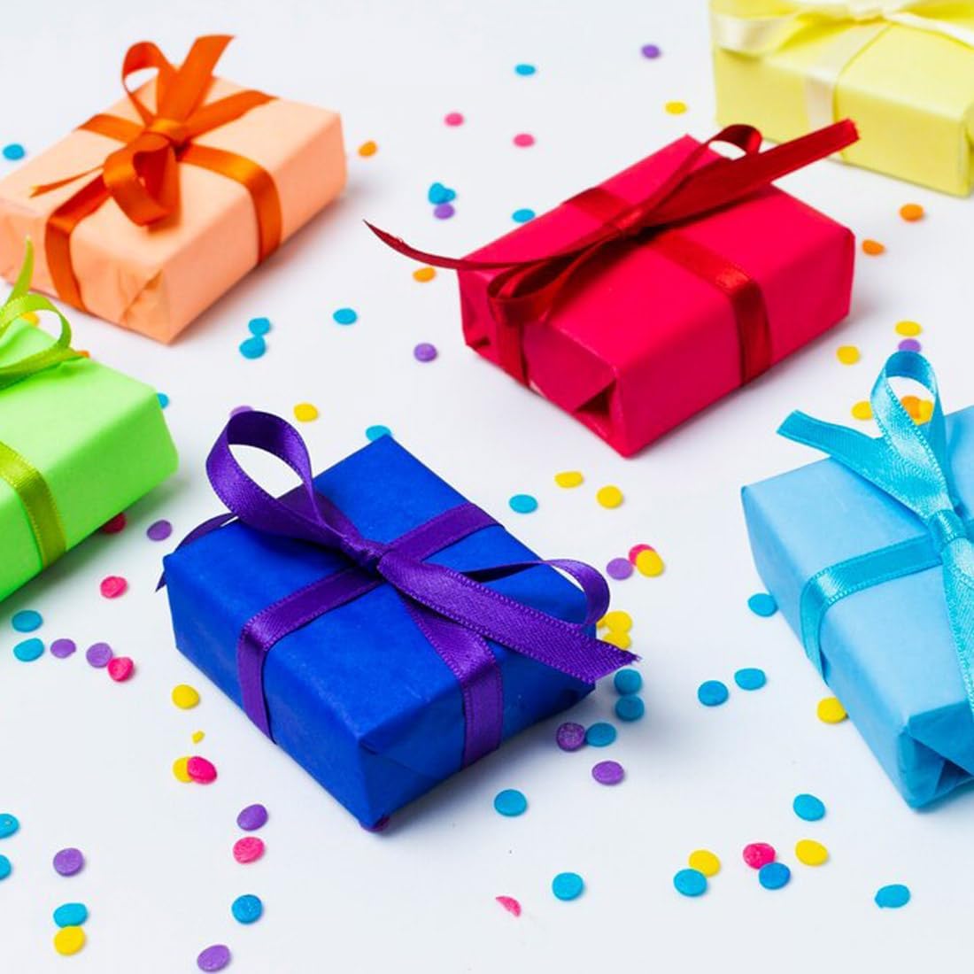 3/8" Width x 50 Yards Satin Fabric Ribbon, Green Ribbon Perfect for DIY Bows, Swags, Gift Wrapping, Craft, Flower Bouquet，Christmas and Party Decoration