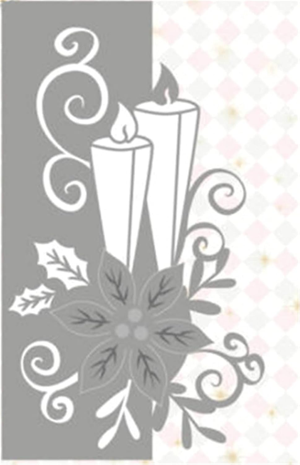 Metal Cutting Dies DIY Merry Christams Embossing Stencil Template Scrapbooking Card Making Mold Photo Album Arts Crafts Tools (Christmas Candle lace-7.6x12.9cm)