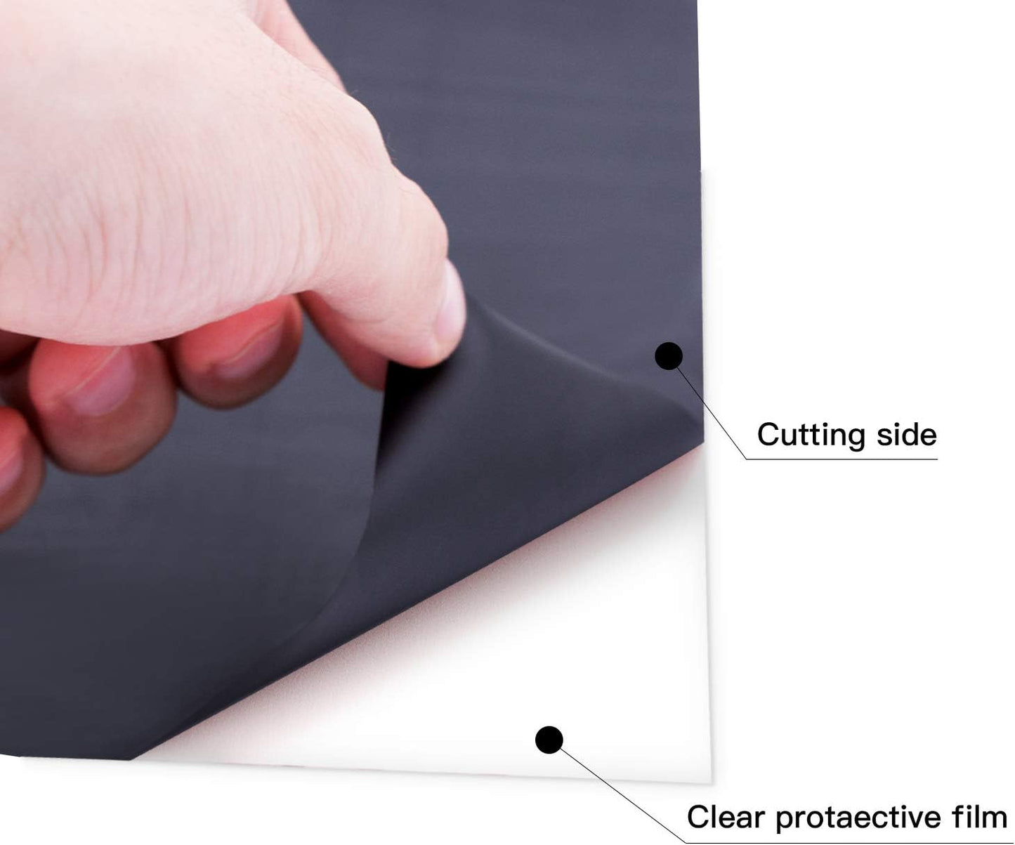 JANDJPACKAGING Black Heat Transfer Vinyl for T- Shirts- 10 Sheets,10"x12" Black HTV Iron On Vinyl for Cricut and Silhouette Cameo Including Teflon Sheet