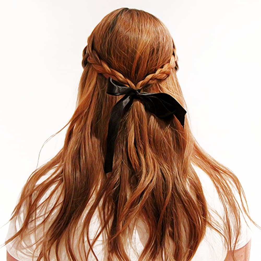 5/8" Width x 50 Yards Satin Fabric Ribbon, Black Ribbon Perfect for DIY Bows, Swags, Gift Wrapping, Craft, Flower Bouquet，Christmas and Halloween Party Decoration