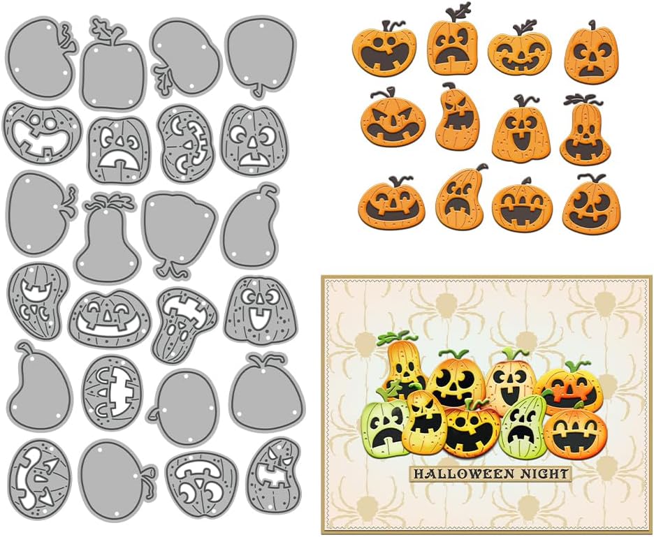 Halloween Clear Silicone stampReusable Stamp with Pumpkins, Skulls, Bats, Santa Claus, and Holiday Designs. Used for Making Cards, scrapbooks, and DIY templates (Halloween Pumpkin face)