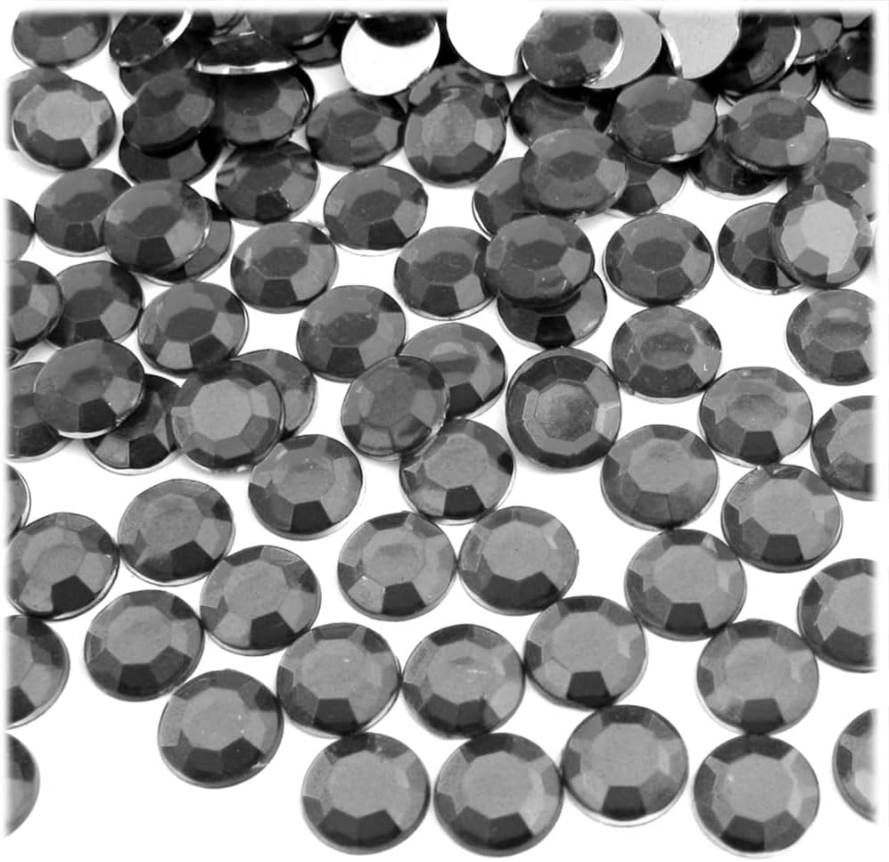 The Crafts Outlet 144pc Loose Flatback Acrylic Rhinestones Round 10mm - Flatback Crystal Clear