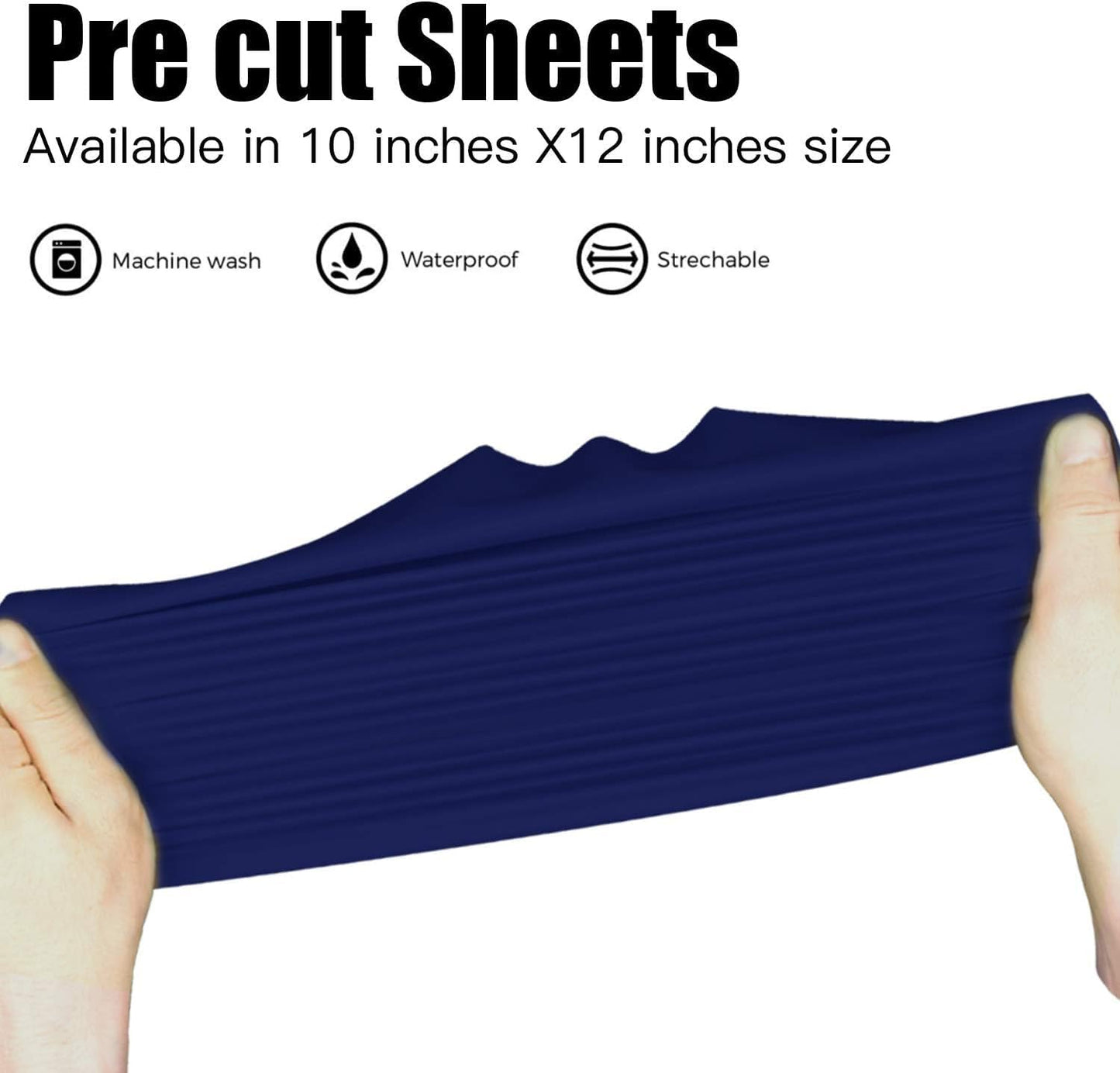 JANDJPACKAGING Blue HTV Vinyl for T-Shirts 12"x10" Heat Transfer Vinyl 10 Pack Iron on Vinyl (Navy Blue)