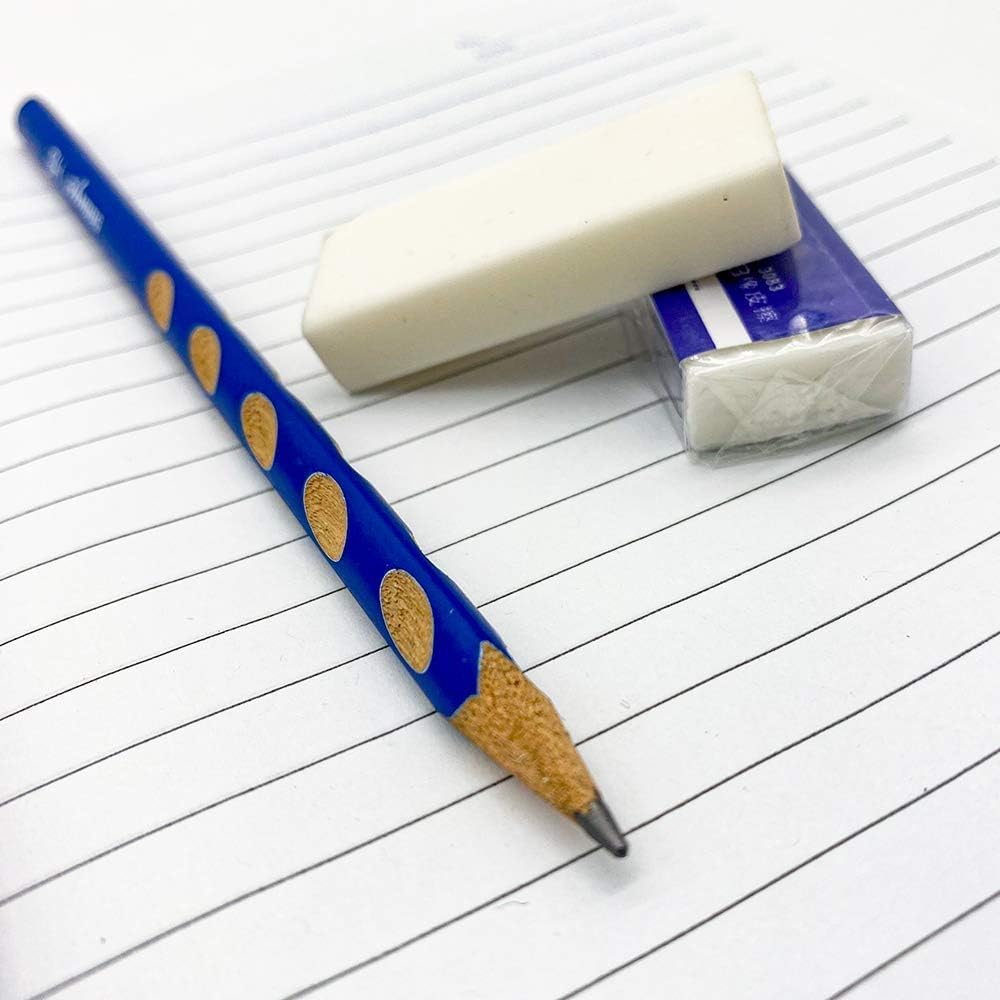 EULANT Pencil Erasers 10 Pieces, White 2B Rubbers Erasers for Schools Office Kids Adults, Soft Art Erasers for Writing Drawing Student Teachers