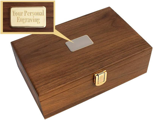 Alex Cramer Double 9 Dominoes Set for Adults with Spinners. Domino Set in Black Walnut Case. Holds 55-Piece Set of Dominoes (Dominos Set)