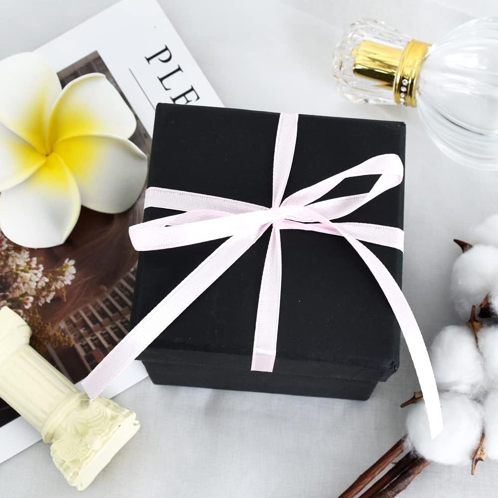 TONIFUL 1/4 Inch x 100yds Baby Pink Satin Ribbon, Thin Solid Color Satin Ribbon for Gift Wrapping, Crafts, Hair Bows Making, Wedding Party Decoration, Invitation Cards, Floral Bouquets