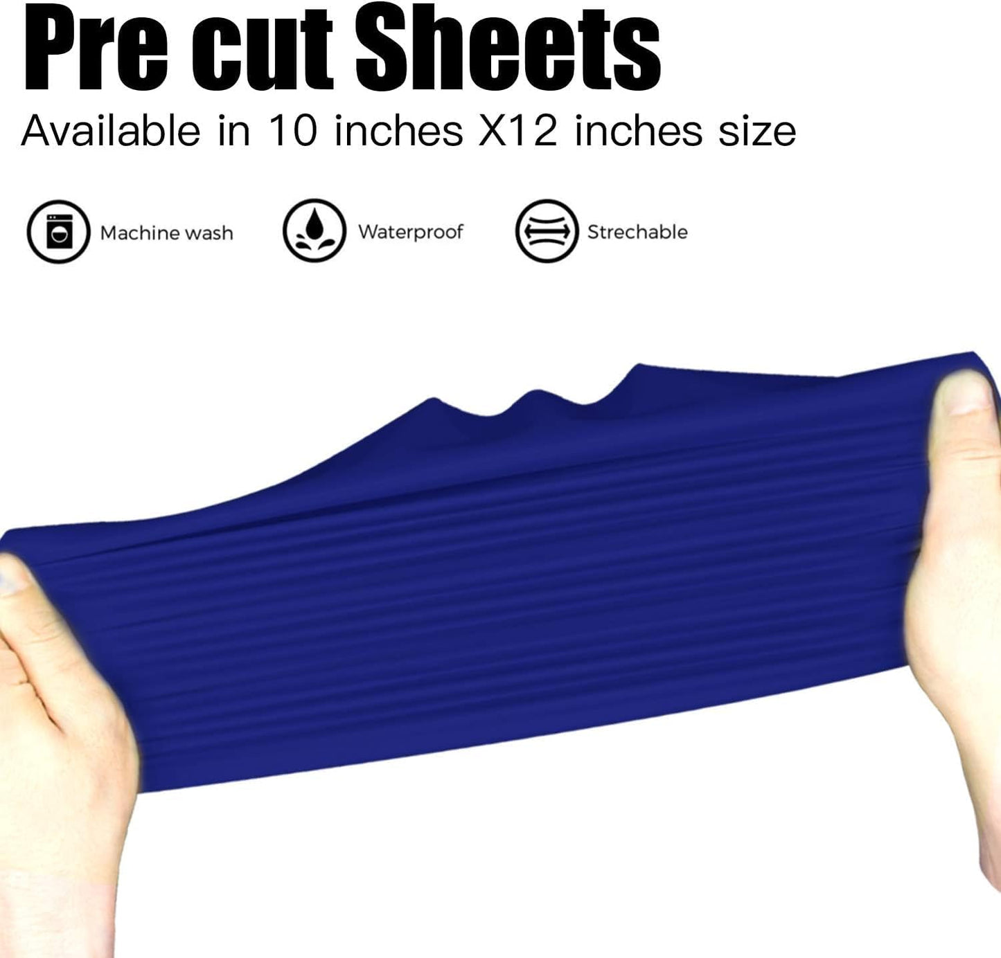 JANDJPACKAGING Royal Blue Heat Transfer Vinyl for T Shirts - 10 Pack Blue HTV Vinyl 12"x10" for Garments Bags and Other Fabrics