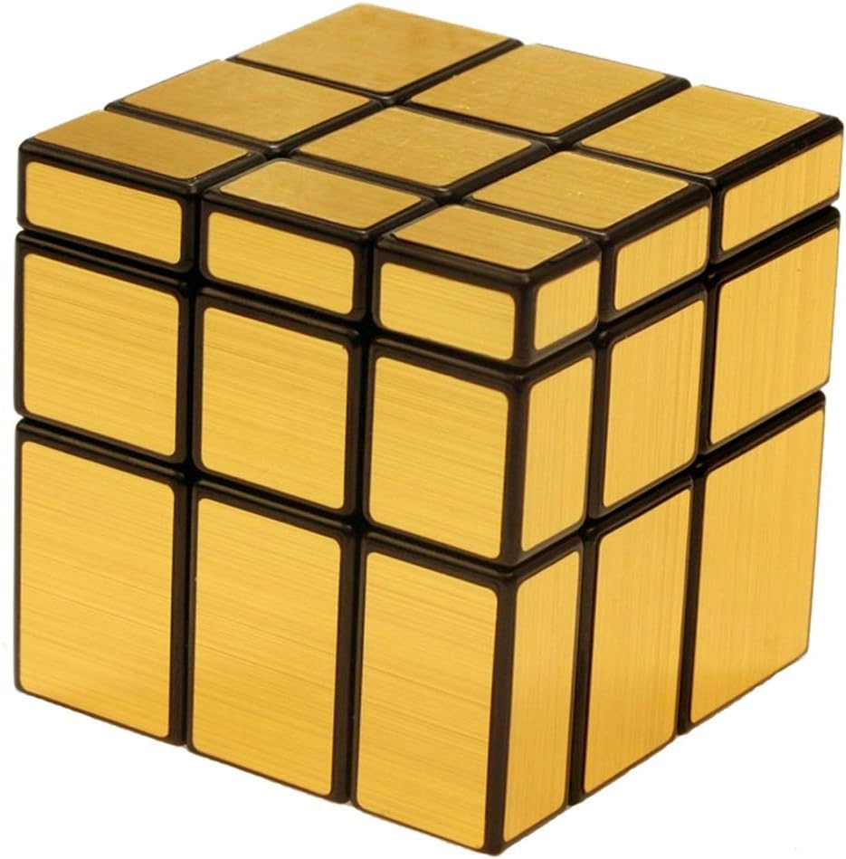 TANCH Mirror Speed Magic Cube 3x3 Puzzle Toy for Children & Adults Gold…