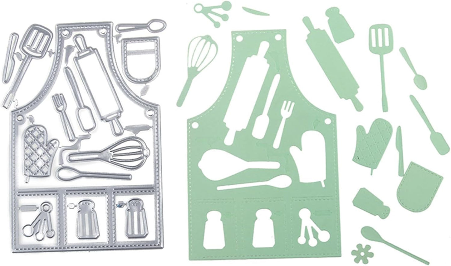 Cutting Dies Metal Stencils Scrapbooking Tools DIY Embossing Template for Paper Card Making Album Arts Crafts Supplies (Kitchenware-12.3x8.2cm)