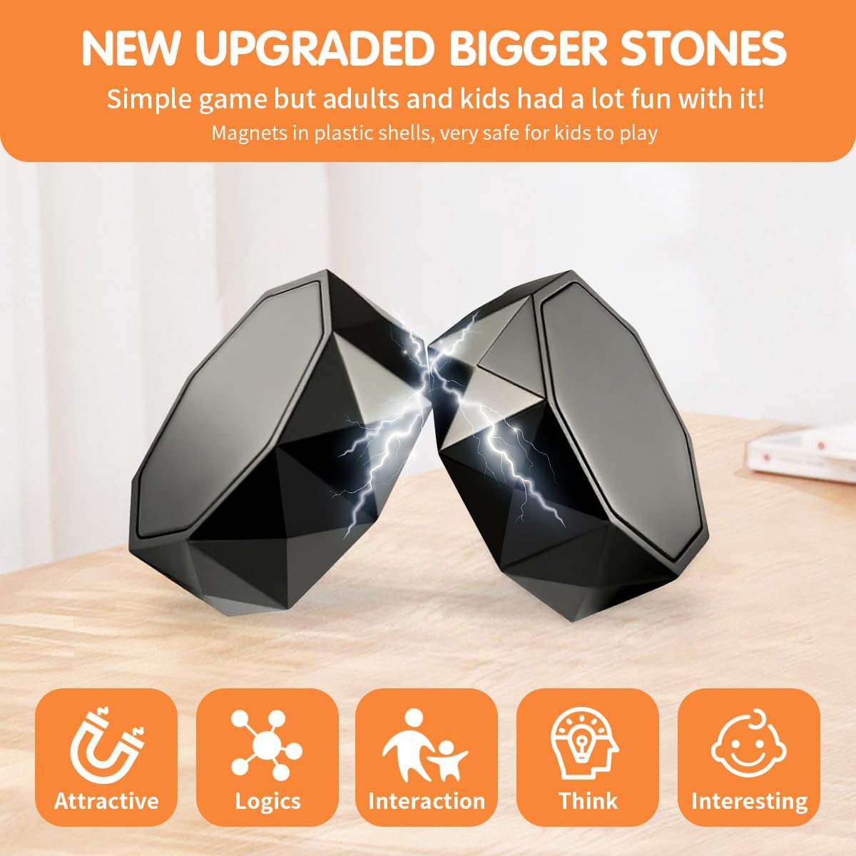 2025 New Magnetic Chess Game Set with 20 Stones & Rope – Portable Multiplayer Magnet Board Game, Fun Strategy Puzzle for Kids & Adults, Family Party Travel Cluster Game, Ideal Gift for All Ages