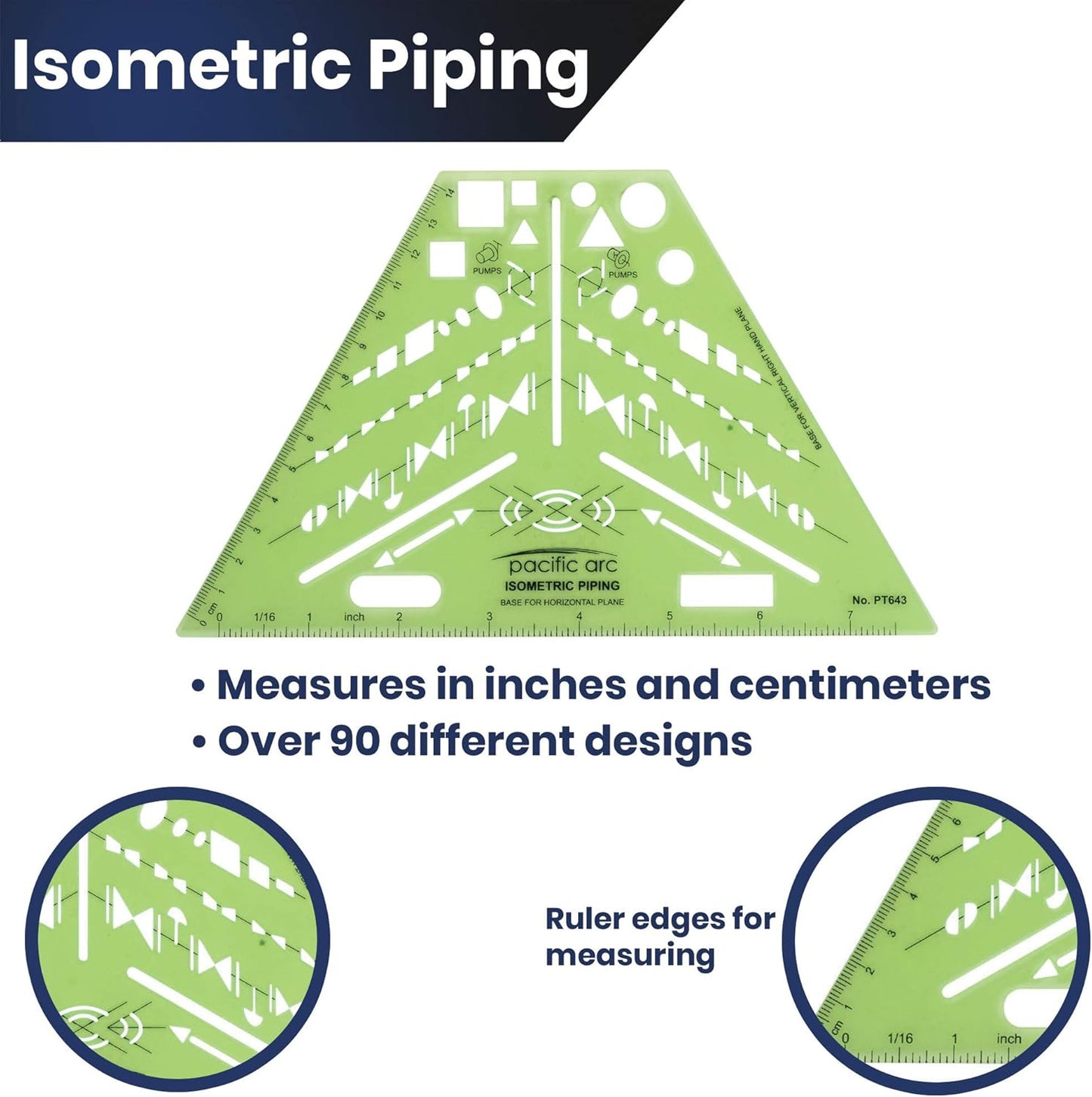2 Pack - Pacific Arc Professional Plumbing Elevation Template Guide