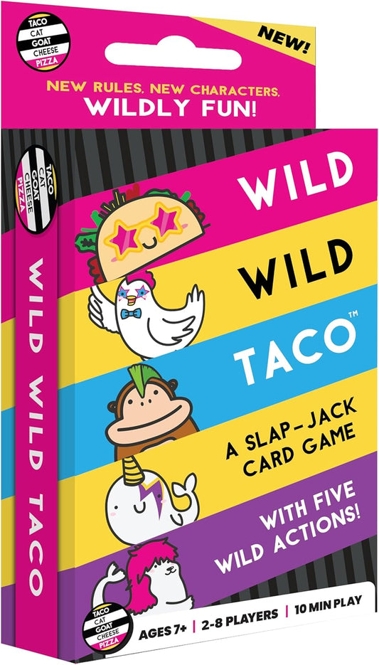 Wild, Wild Taco – by Taco Cat Goat Cheese Pizza - Hilarious, Fast-Paced Slap-Jack Card Game for Kids, Teens, and Adults. Family Friendly Party Game. Great Gift for Kids Ages 7+, 2-8 Players, 10 min