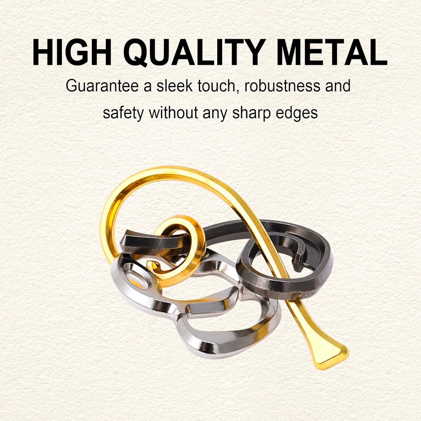 9pcs Metal Puzzle for Adult Disentanglement Puzzles Lock Puzzle Games Set Gift for Adults Teenagers