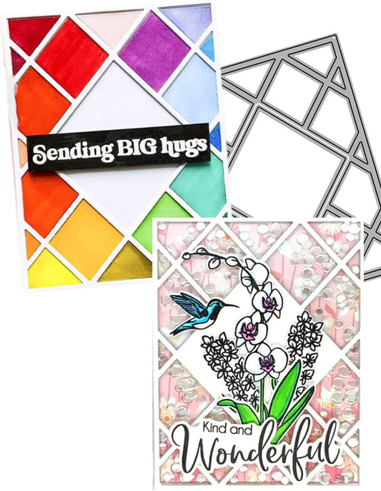 Mvchifay Cutting Dies for Card Making Metal Die-Cuts Scrapbooking Tool Hollow Frame DIY Craft Punch Template Embossing for Paper Album Decor (Style-A)