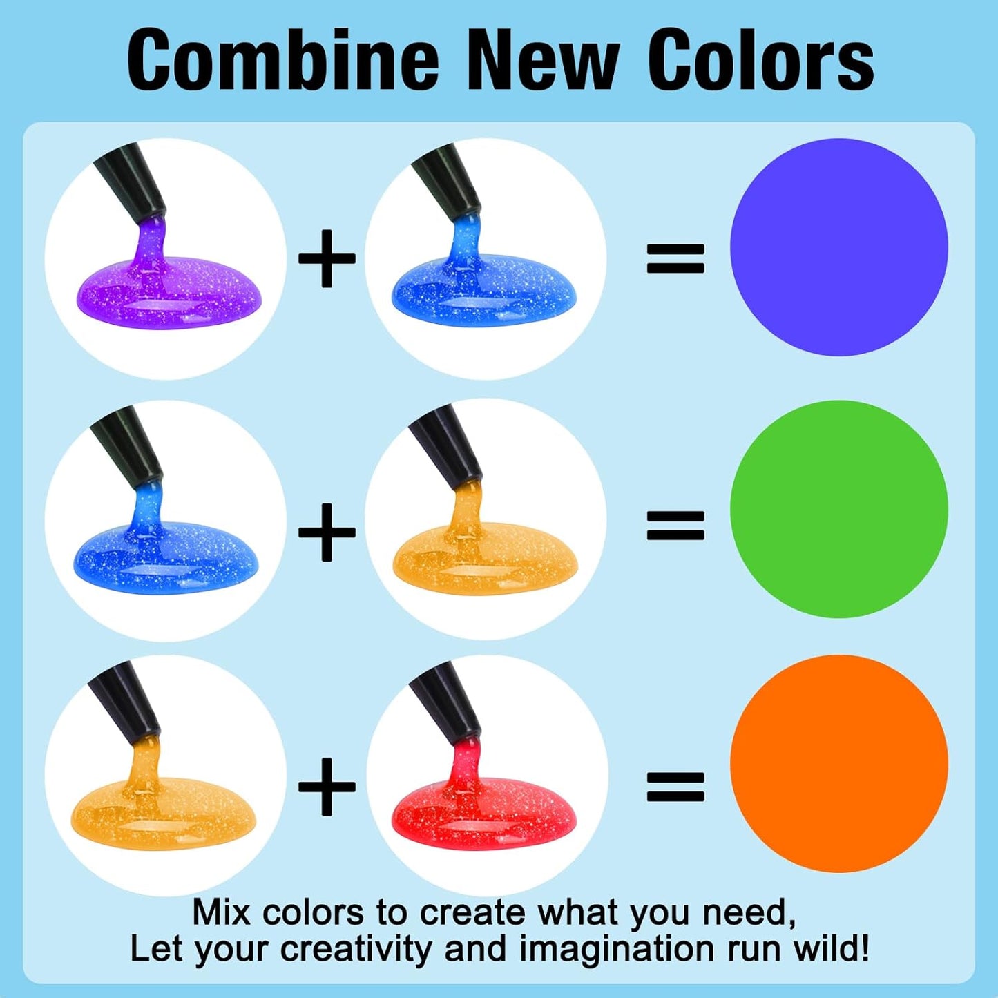 JDiction Glitter Colored UV Resin, 8 Colors Metallic UV Resin with Sparkling Effect, Hard Glitter UV Resin Kit for Jewelry Making, Colored Resin Casting and Coating, Crafts and Decoration