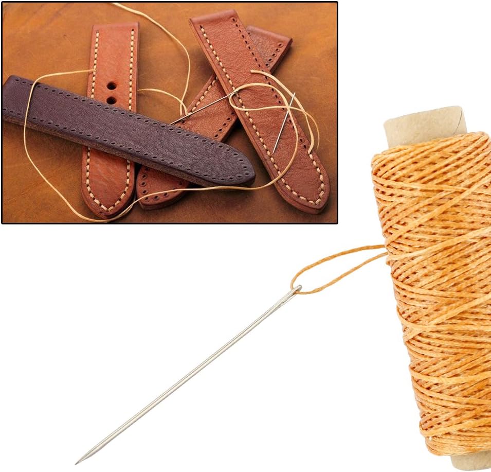 JANYUN 264 Yards 150D Leather Sewing Waxed Thread Cord for Leather Craft DIY 1mm Diameter 8 Colors Sewing Thread Cord,Each of 33 Yards (Color A)