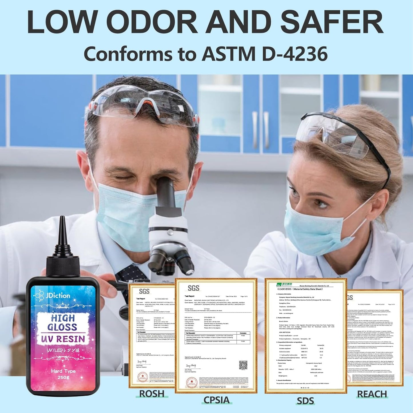 JDiction UV Resin, 1000g High Gloss Clear Solar Cure Sunlight Activated Glue Hard UV Resin Kit for Jewelry Making, Casting, Coating & DIY Crafts