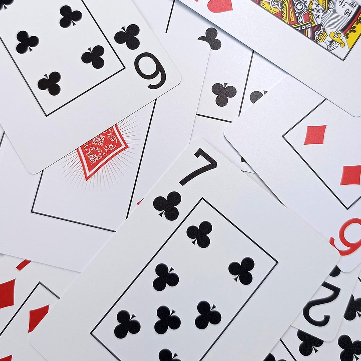 Plastic Playing Cards, Real Poker Size, Casino Quality, Jumbo Index, Exceptional Handing, Waterproof & Washable, Perfect for Texas Hold’em Poker, 1 Red Deck