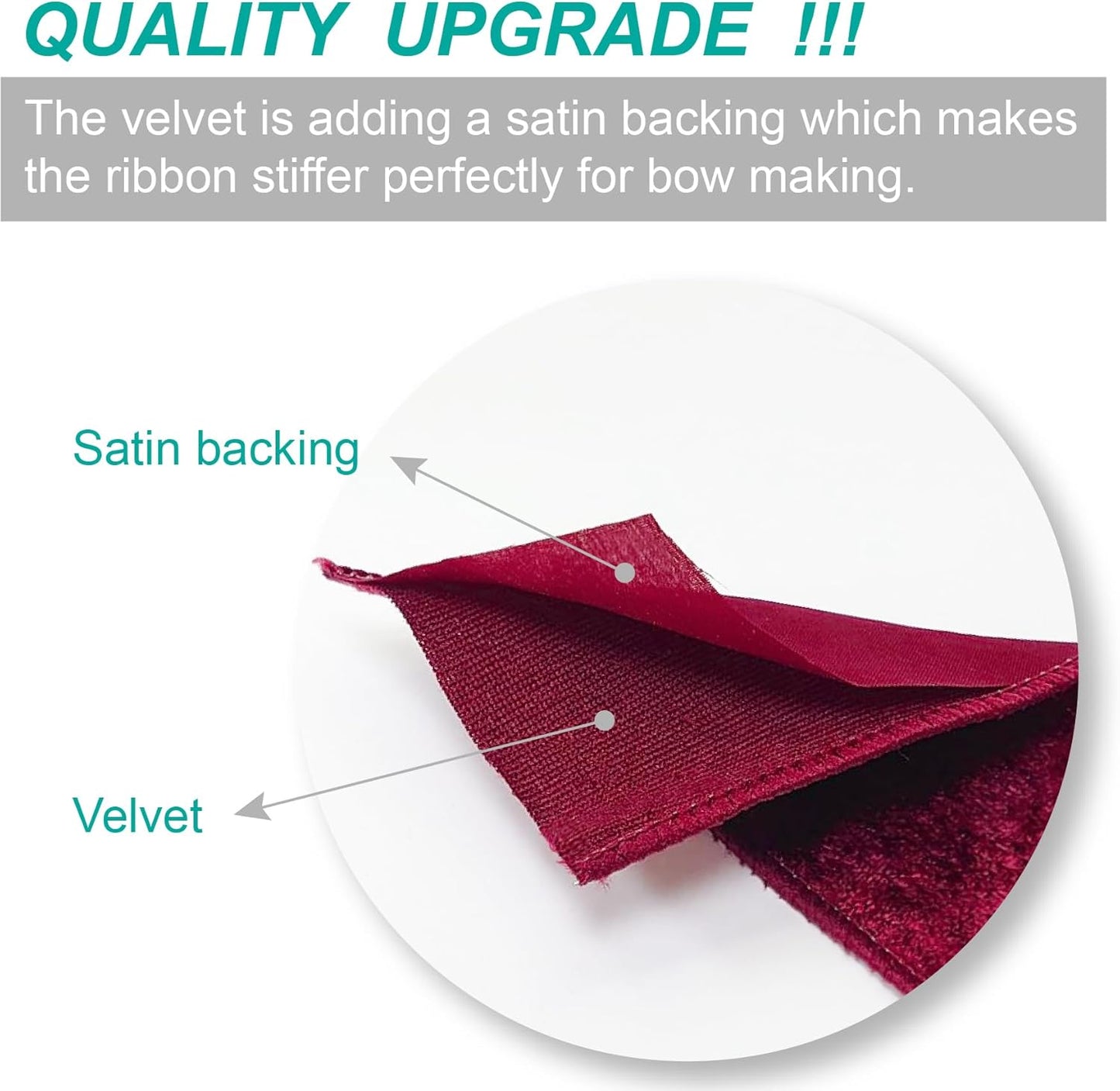 Wine (Burgundy) Velvet Ribbon 2.5 Inch x 10 Yards for Christmas Tree Topper Home Decoration Wreath Gift Wrapping DIY Craft