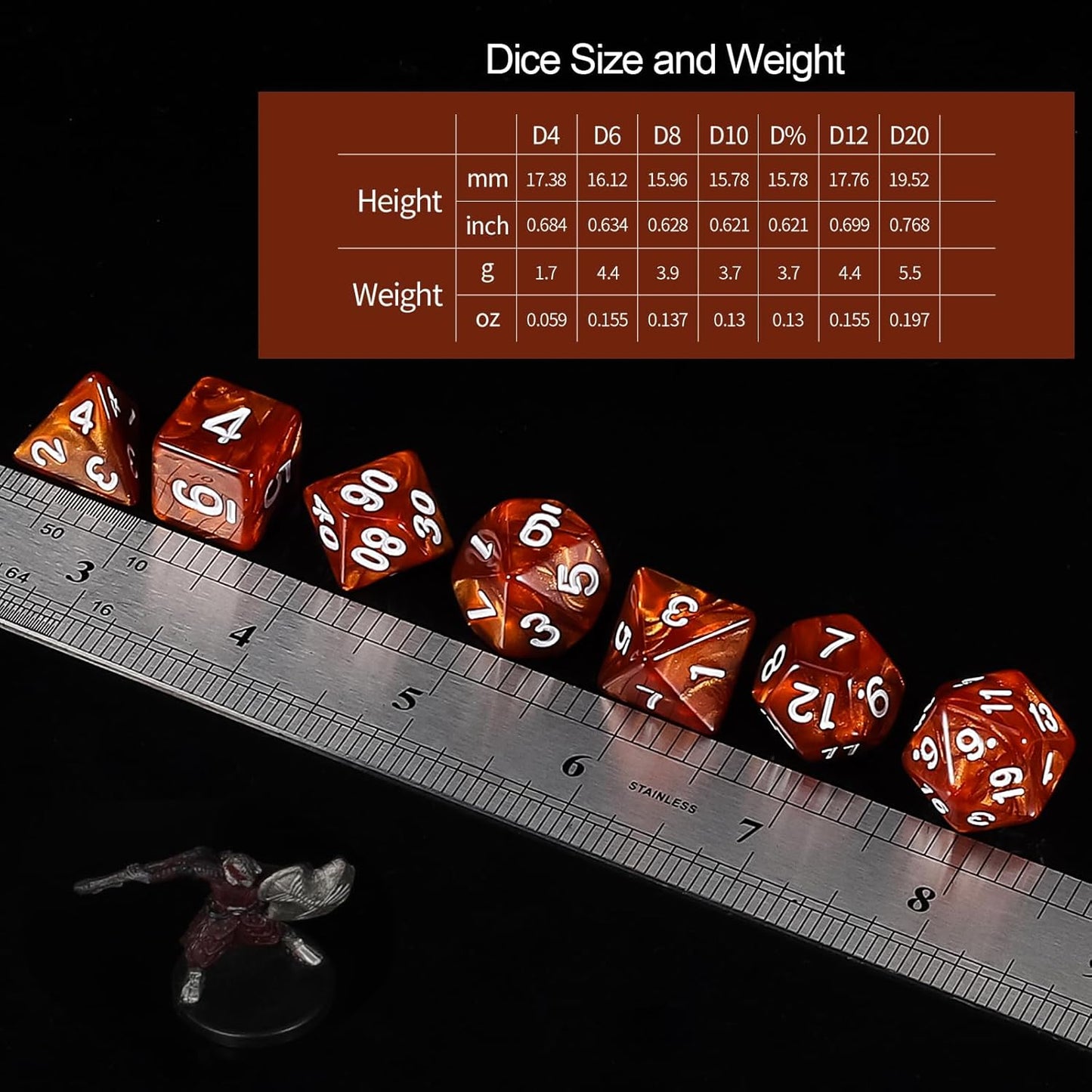 QMay 30 Sets Polyhedral Dice - 30 X 7 (210 Pieces) DND Dice with a D&D Dice Large Drawstring Bag, 30 Colors D4 D6 D8 D10 D% D12 D20, Great for Dungeons and Dragons, RPG, MTG,Role Playing Table Games