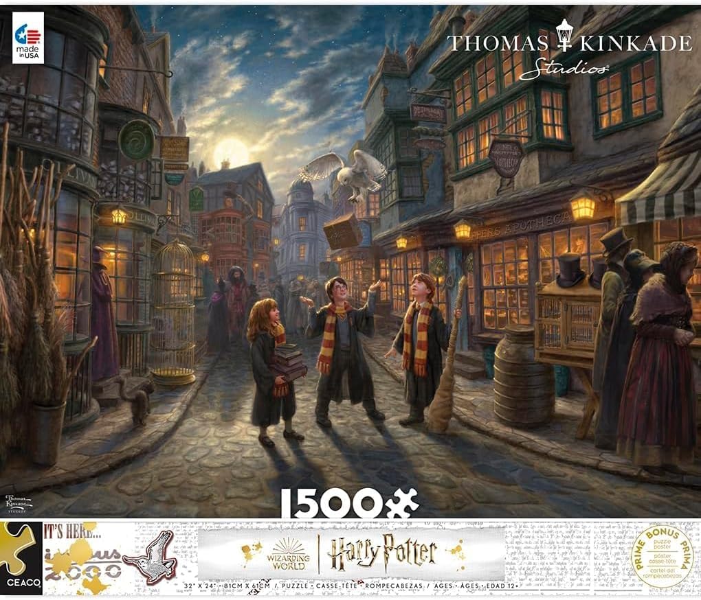 Ceaco - Thomas Kinkade - Harry Potter - Diagon Alley - 1500 Piece Jigsaw Puzzle