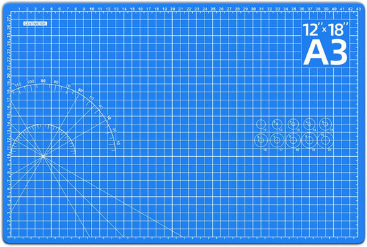 DIYSELF Cutting Mat: 12in18in, Self Healing, Double-Sided, Rotating - Ideal for Crafts, Sewing, Quilting