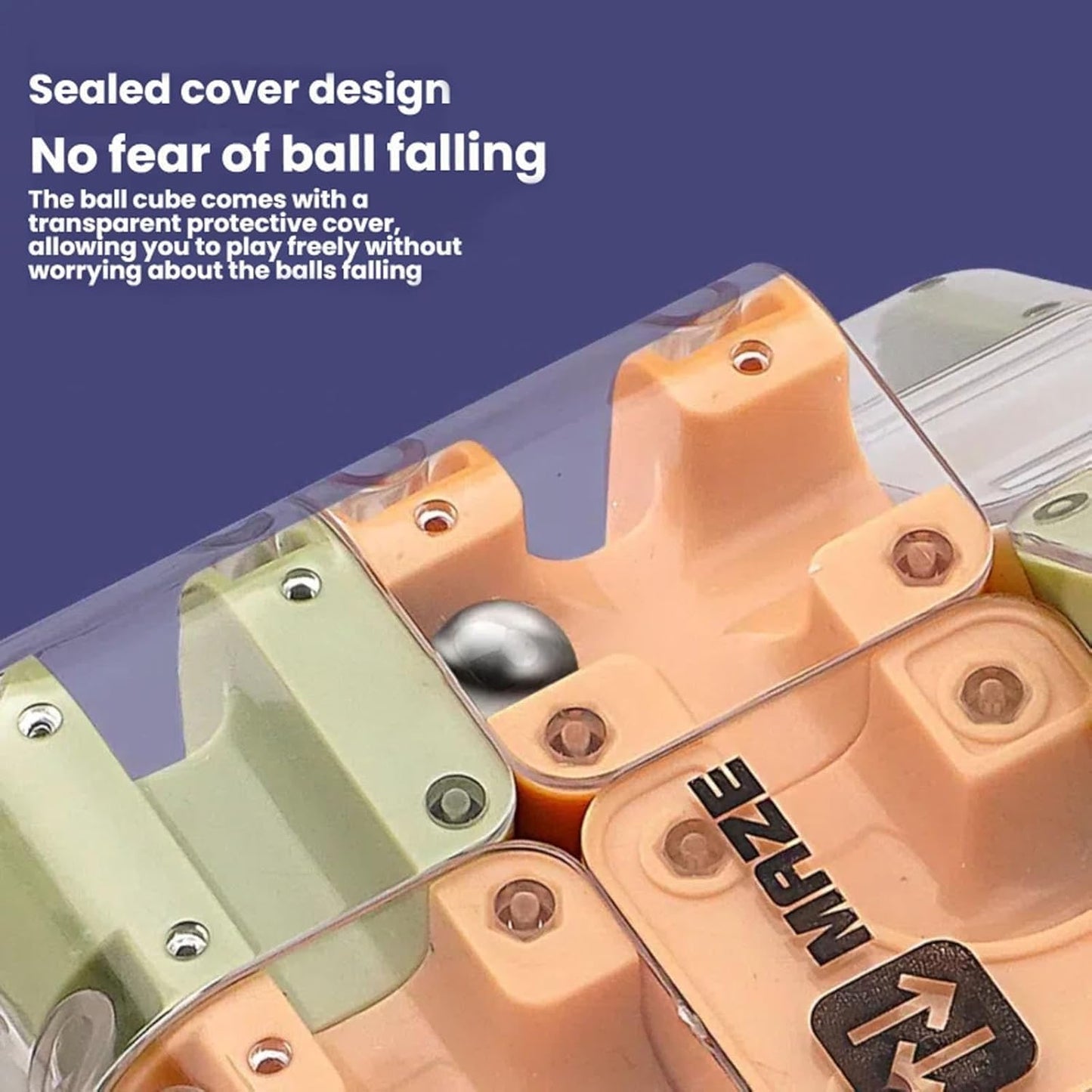 Large Labyrinth 3D Puzzle Maze Cube, 3D Magic Cube Maze Ball Puzzle, Engaging Brain Teaser Magic Cube, Handheld Fidget Game for Anxiety Relief (A-1PCS)