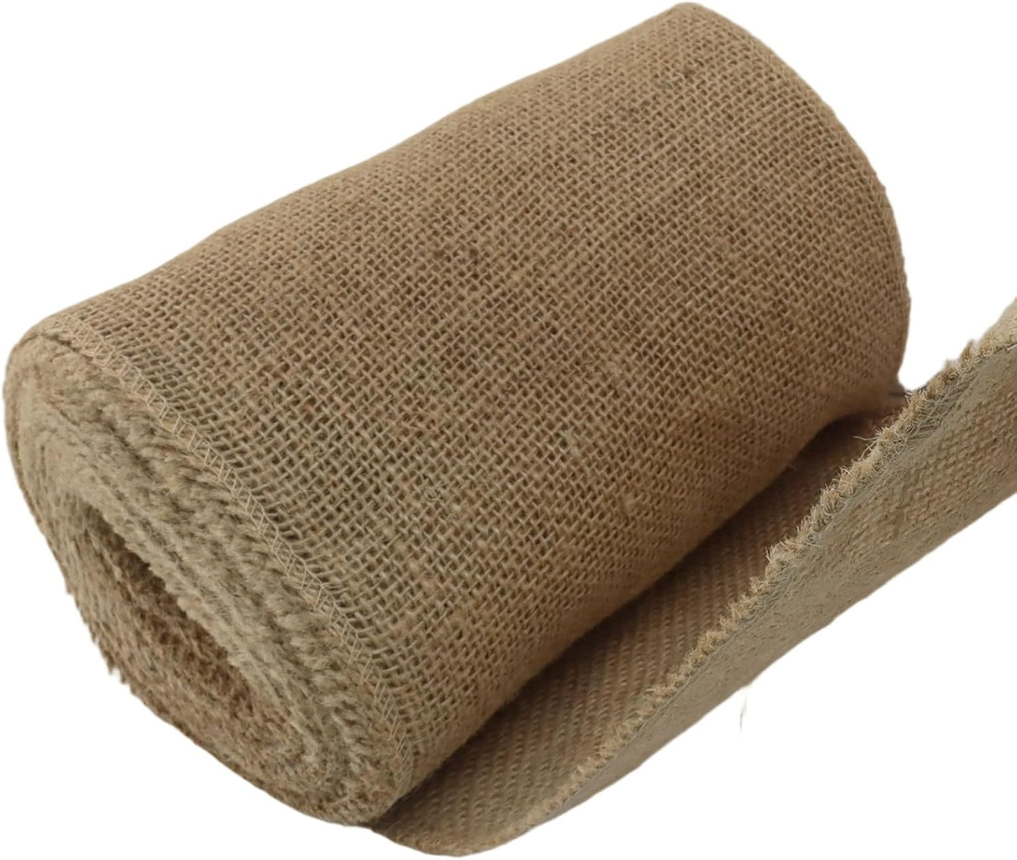 8" Wide Natural Burlap Fabric Roll - 10 Yards Jute Ribbon for Gift Wrapping, Wedding Decorations, Rustic Crafts, Wreaths & Home Decoration (20cm Wide)