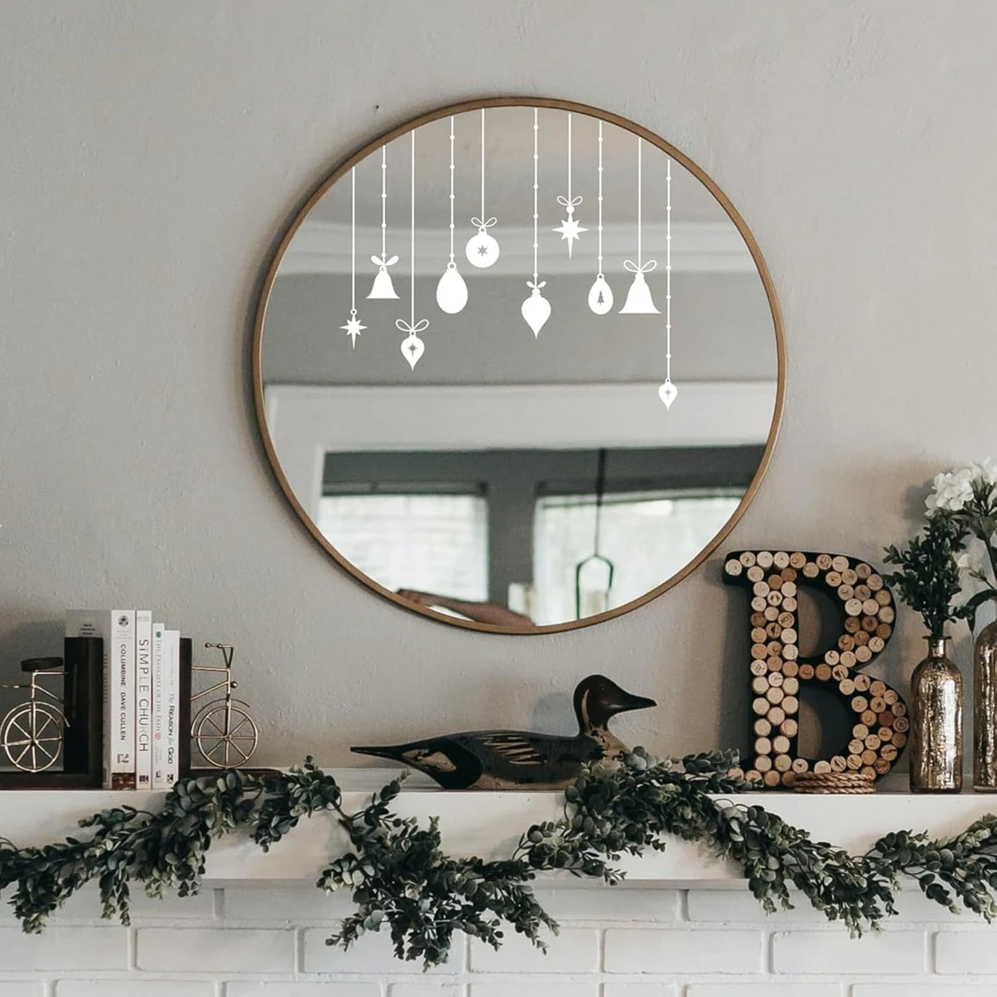 JAJADO JAAJDO Merry Christmas Silk Screen Transfers Christmas Tree Silk Screen Stencils Xmas Bell Ornaments Screen Printing Stencils for Christmas Party Decorations, Coffee Shop, Office, School, Home