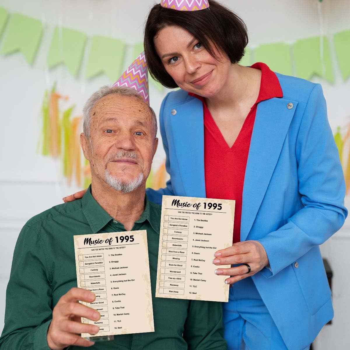 QUPT 30th Birthday Party Games, Music of 1994 Games, Birthday Party Supplies for Adults, Fun 1994s Party Game，Pack of 30 Cards