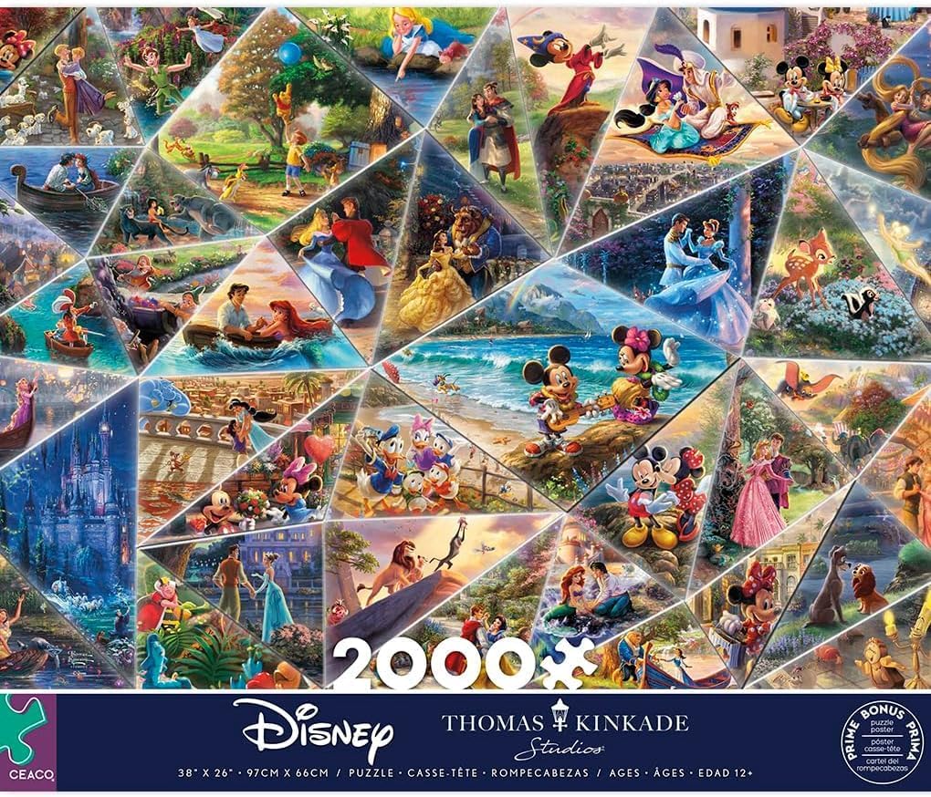 Ceaco - Thomas Kinkade - Disney Collage - 2000 Piece Jigsaw Puzzle