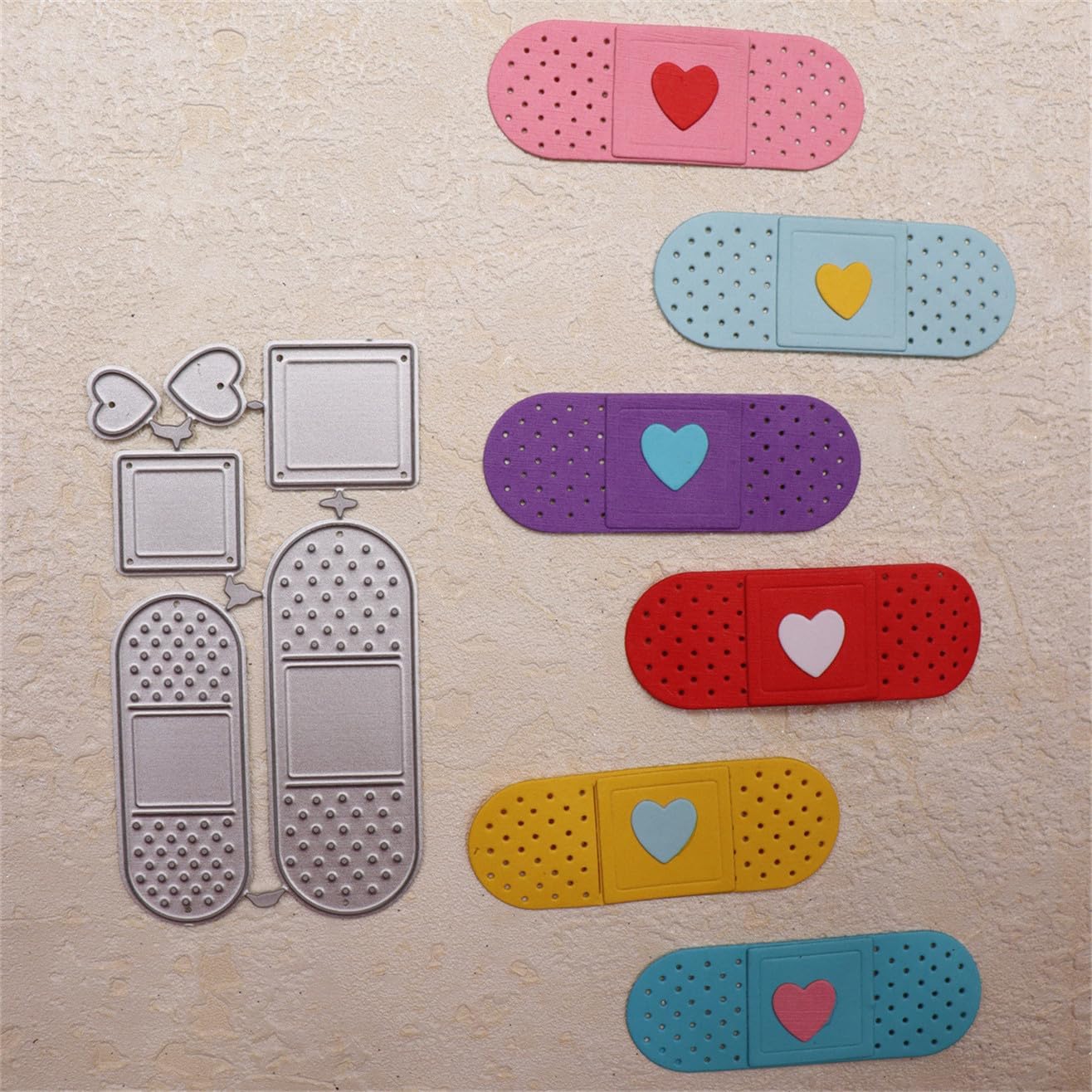 Cutting Dies Metal Stencils Scrapbooking Tools Flowers Lace Frame DIY Embossing Template for Paper Card Making Album Arts Crafts Supplies (Band Aid-8.2x4.6cm)