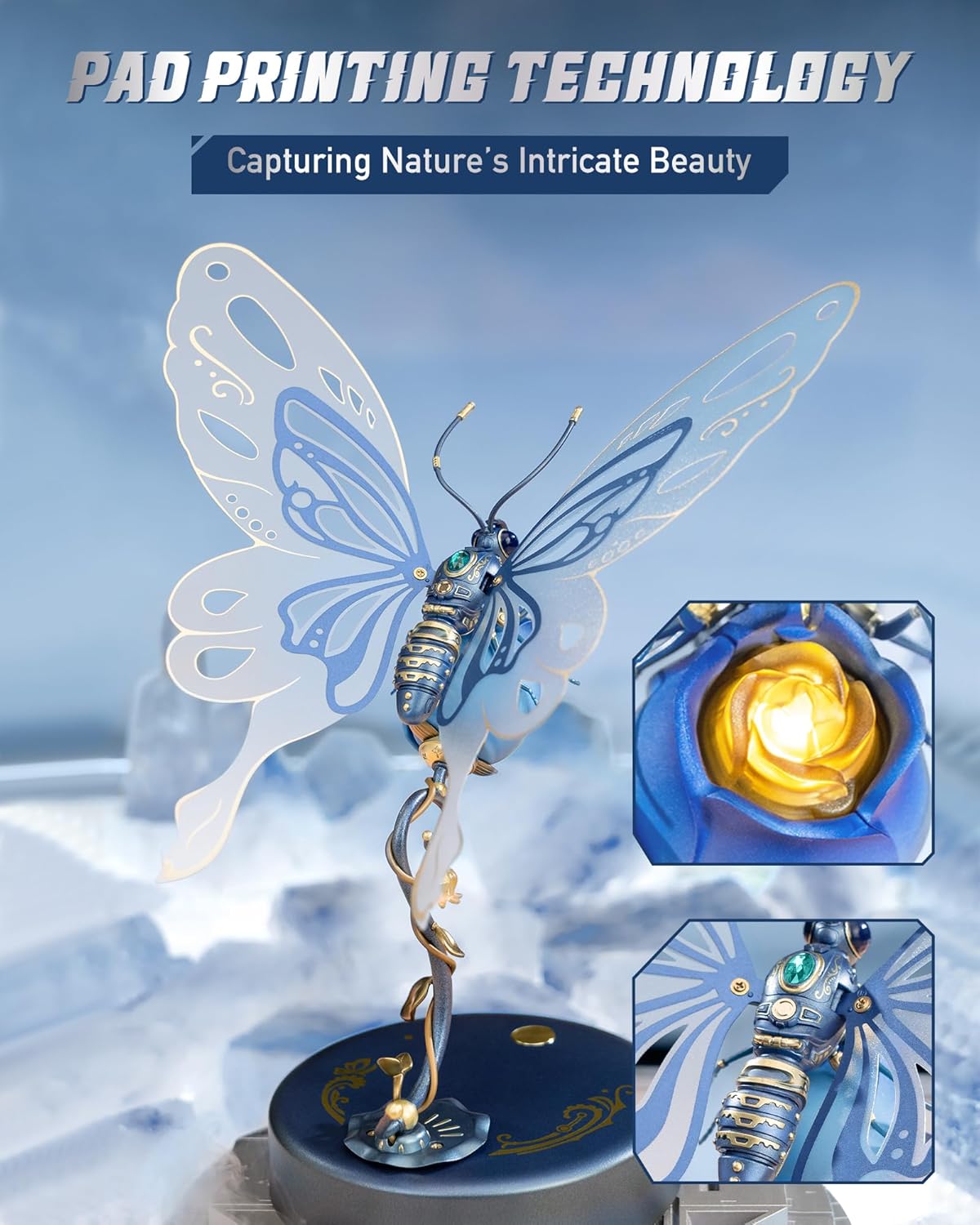 ROKR 3D Metal Puzzles for Adults-Metal Model Kits for to Build-Crafts for Adults-Gifts for Teenage Boys Girls